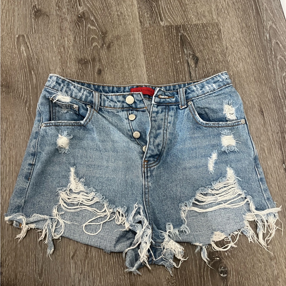 Signature Jean shorts.
